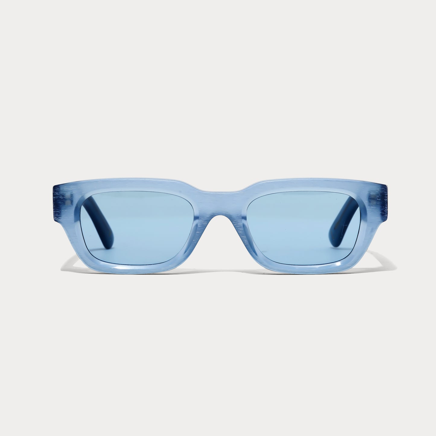 Blue Brushed Acetate Sunglasses