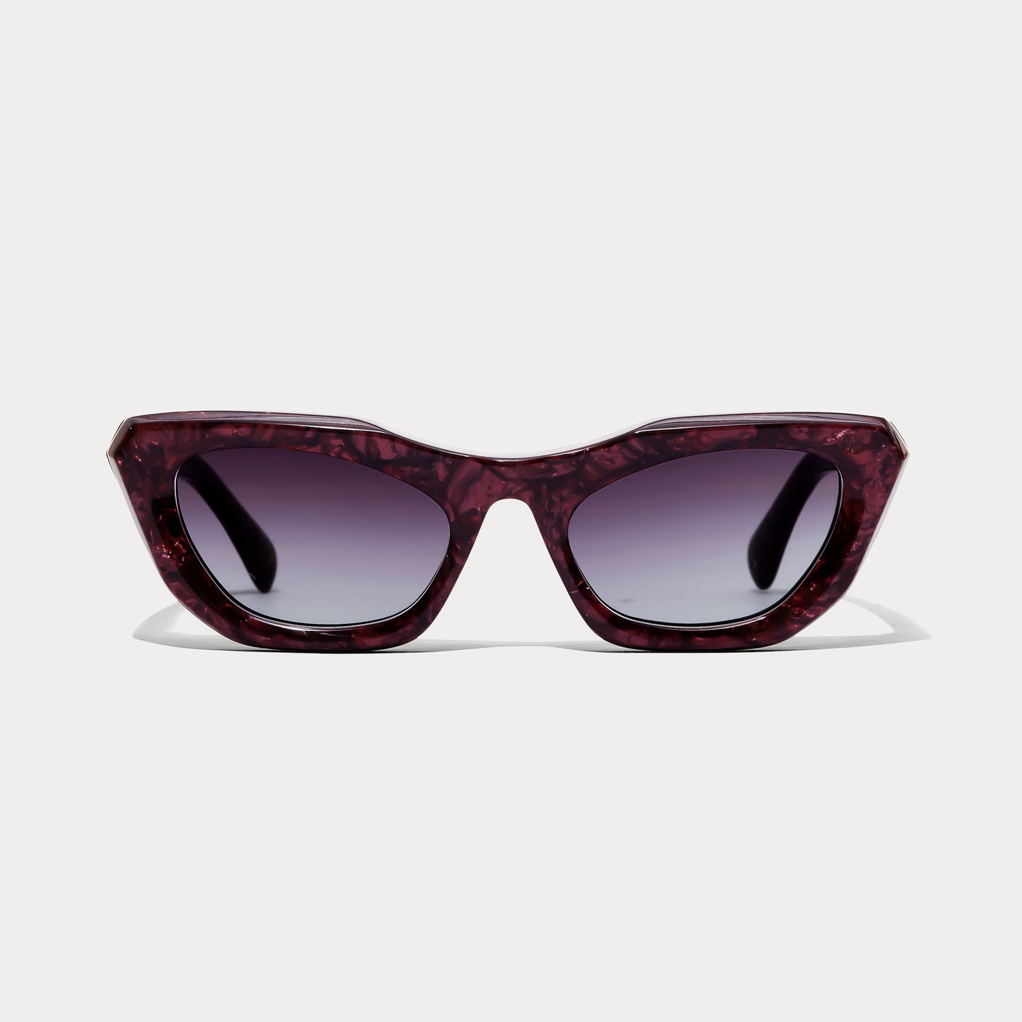 Burgundy Cat-Eye Sunglasses