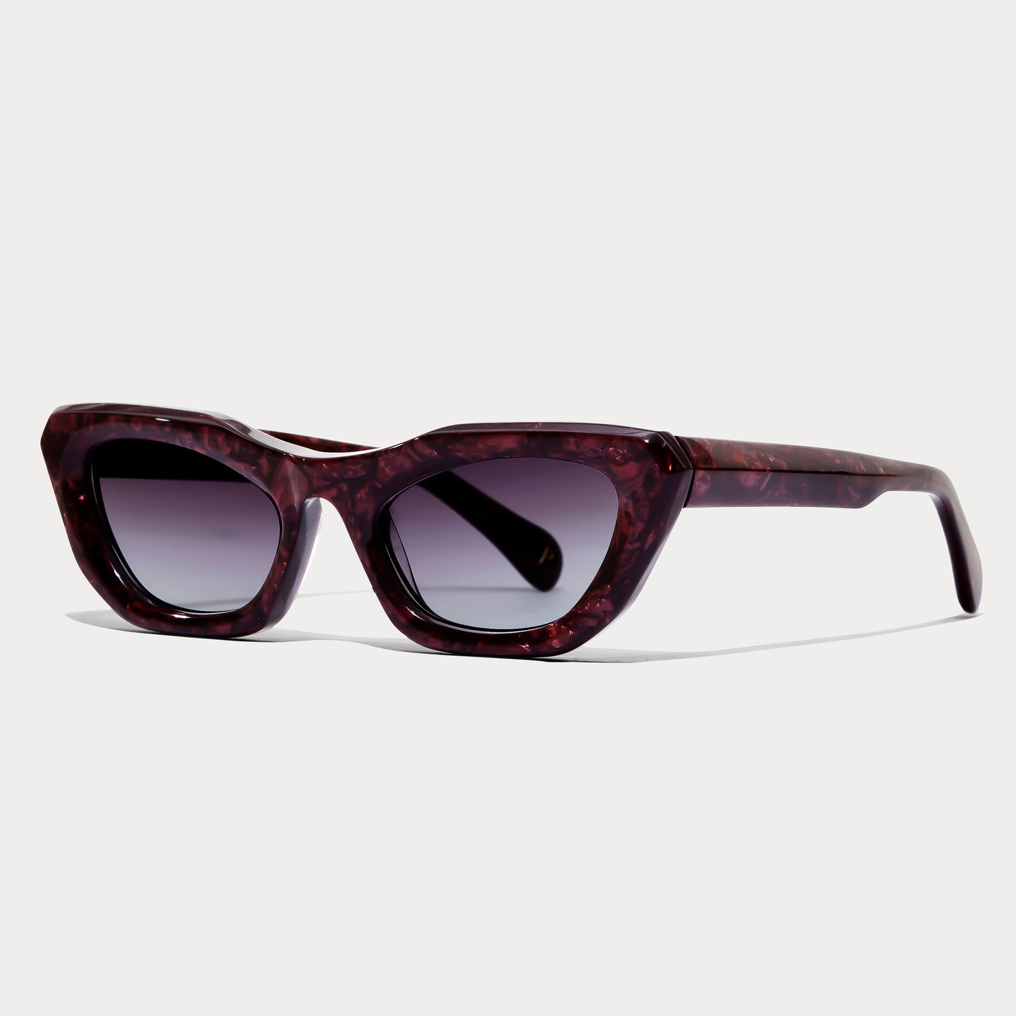 Burgundy Cat-Eye Sunglasses