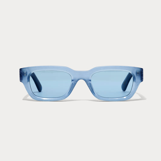 Blue Brushed Acetate Sunglasses
