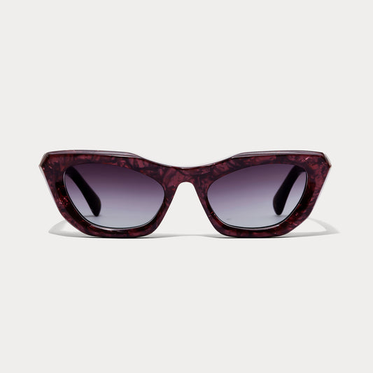 Burgundy Cat-Eye Sunglasses